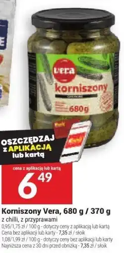 Twój Market Korniszony Vera, 680 g / 370 g oferta