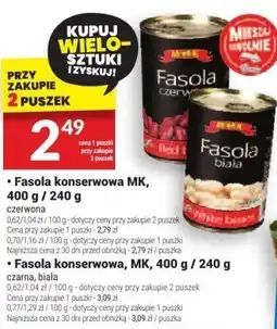 Twój Market Fasola konserwowa MK, 400 g / 240 g oferta