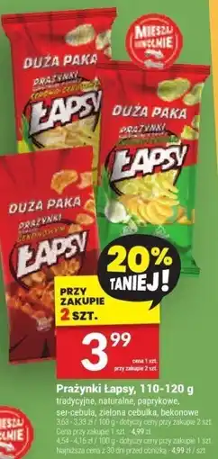 Twój Market Prażynki Łapsy, 110-120 g oferta