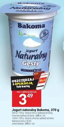 Twój Market Jogurt naturalny Bakoma 370g oferta