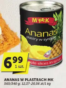 ABC Ananas w plastrach MK 565/340g oferta