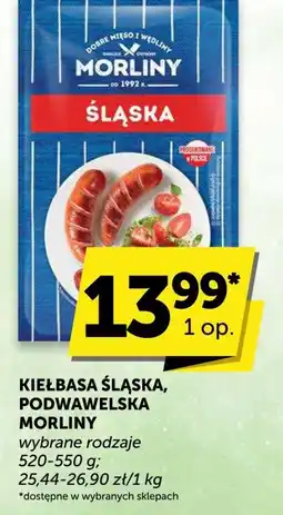 ABC Kiełbasa śląska, podwawelska Morliny wybrane rodzaje 520-550g oferta