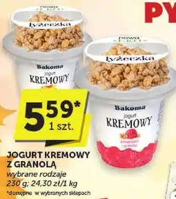 Groszek Jogurt kremowy z granolą Bakoma oferta