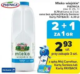 Carrefour Mleko wiejskie Piątnica 2% oferta