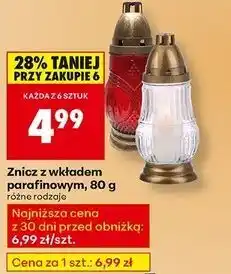 Biedronka Znicz z wkładem parafinowym oferta