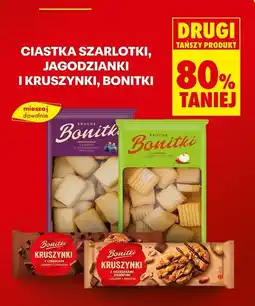 Biedronka Ciastka kruszynki z orzeszkami arachidowymi i czekoladą mleczną Bonitki oferta