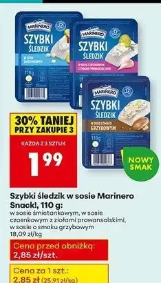 Biedronka Śledź w sosie grzybowym Marinero Szybki Śledzik oferta