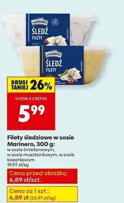 Biedronka Filety śledziowe w sosie koperkowym Marinero oferta