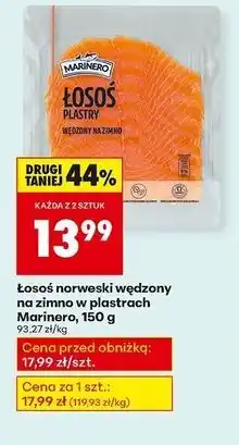 Biedronka Łosoś wędzony na zimno Marinero oferta