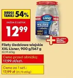 Biedronka Filety śledziowe wiejskie w oleju z cebulką Lisner oferta