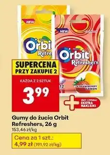 Biedronka Guma do żucia tropical Orbit Refresher's oferta