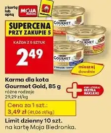 Biedronka Karma dla kota z łososiem Purina Gourmet Gold oferta