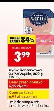 Biedronka Szynka konserwowa Kraina Wędlin oferta