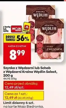 Biedronka Schab z wędzarni Kraina Wędlin Select oferta