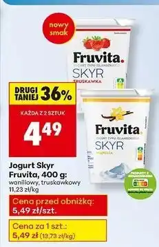 Biedronka Jogurt skyr truskawkowy Fruvita Skyr oferta