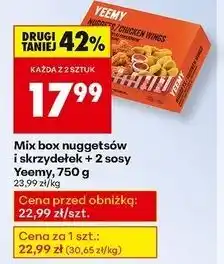 Biedronka Mix box nuggets i skrzydełek + 2 sosy Yeemy oferta