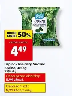 Biedronka Szpinak w liściach Mroźna Kraina oferta