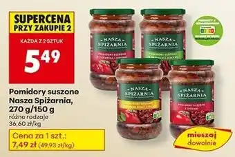 Biedronka Pomidory suszone z pestkami dyni i ziołami Nasza Spiżarnia oferta