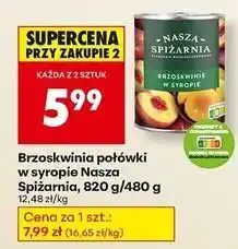Biedronka Brzoskwinie w syropie Nasza Spiżarnia oferta