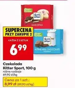 Biedronka Czekolada mleczna alpejska Ritter Sport oferta