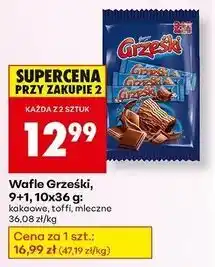 Biedronka Wafelek toffi w czekoladzie mlecznej Grześki oferta