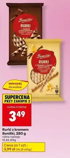 Biedronka Rurki z kremem czekoladowym Bonitki oferta