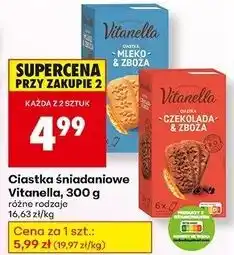Biedronka Ciastka czekolada i zboża Vitanella oferta
