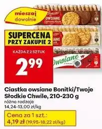 Biedronka Ciastka owsiane z sezamem Bonitki oferta