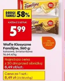 Biedronka Wafle śmietankowe Jutrzenka Familijne oferta