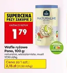 Biedronka Wafle ryżowe musli Pano oferta