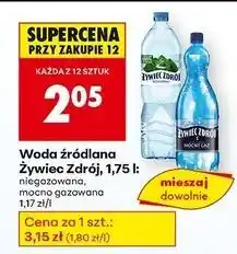 Biedronka Woda mocny gaz Żywiec Zdrój oferta