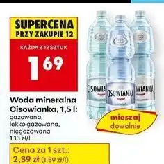 Biedronka Woda lekko gazowana Cisowianka oferta