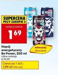 Biedronka Napój energetyczny hacker Be Power oferta