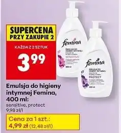 Biedronka Emulsja do higieny intymnej protect pompka Femina Intimea oferta