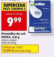 Biedronka Pomadka do ust original Nivea 24H Melt-In Moisture oferta