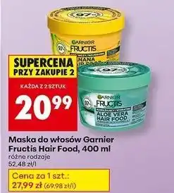 Biedronka Maska do włosów normalnych i suchych Garnier Fructis Aloe Hydra oferta