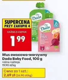 Biedronka Mus banan brzoskwinia burak Dada oferta