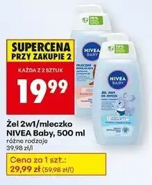 Biedronka Delikatny żel do mycia ciała i włosów Nivea Baby oferta