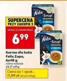 Biedronka Karma dla kota dorsz tuńczyk Purina Felix Soup Original oferta
