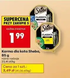 Biedronka Karma dla kota pate z koktajlem drobiowym Sheba Classics oferta
