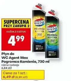 Biedronka Płyn do wc pogromca kamienia żółty Agent Max oferta