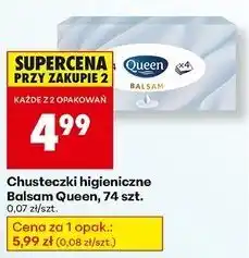 Biedronka Chusteczki balsam Queen oferta