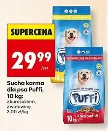 Biedronka Karma sucha dla psa z wołowiną Puffi oferta