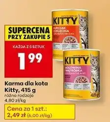 Biedronka Karma dla kota z wołowiną i wątróbką Kitty oferta