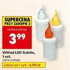 Biedronka Wkład led 30 dni żółty Subito oferta