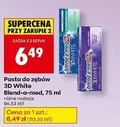 Biedronka Pasta do zębów classic fresh Blend-A-Med 3D White oferta