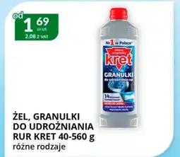 Eurocash Cash & Carry Żel, granulki do udrożniania rur kret oferta