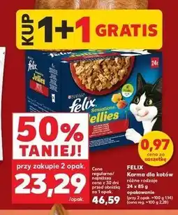 Kaufland Karma dla kota wiejskie smaki w galaretce Purina Felix Sensations Jellies oferta