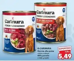 Kaufland Karma dla psa serca drobiowe K-Classic Carinura oferta