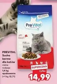 Kaufland Karma dla kota z wołowiną Prevital oferta